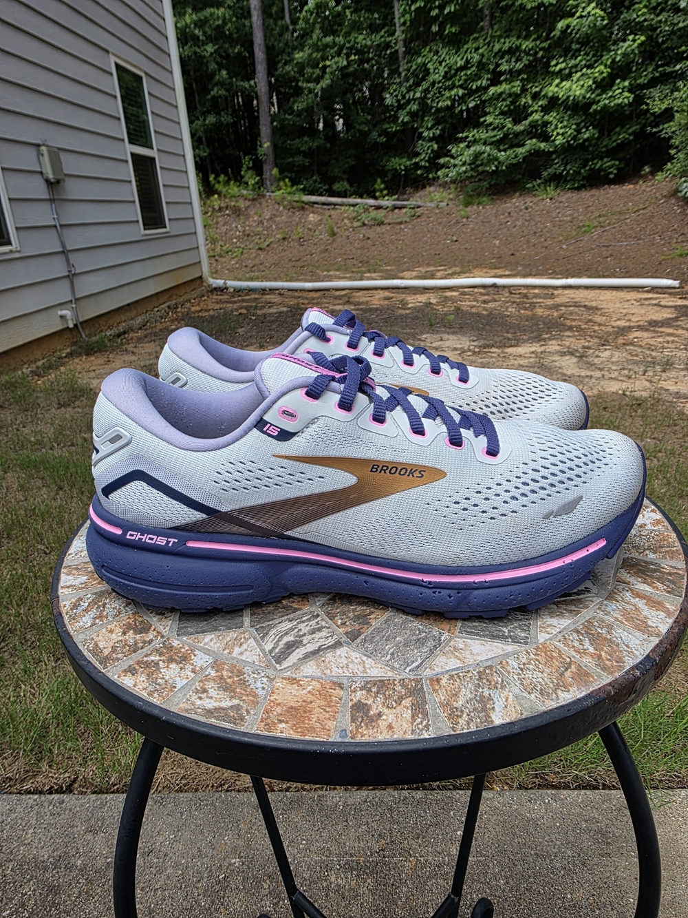 Brooks Ghost 15 1203801B492 Spa Blue/Copper Running Shoes Sneakers Women Size 9